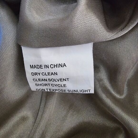 Revelry Maxi Dress sz 4 Green Gray Sleeveless Skye Velvet Bridesmaid Gown Small - Picture 11 of 12